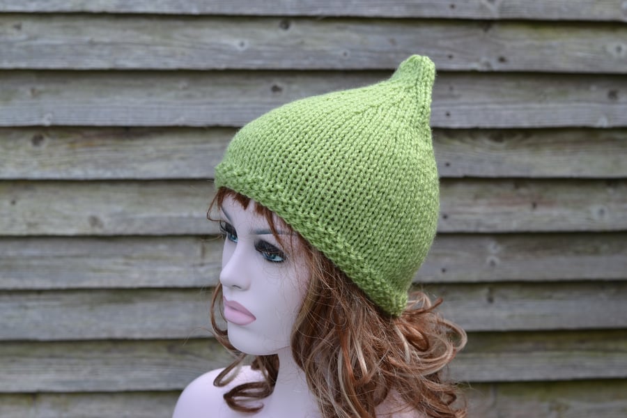 Hat Meadow Green Womens Knitted Pixie Hat