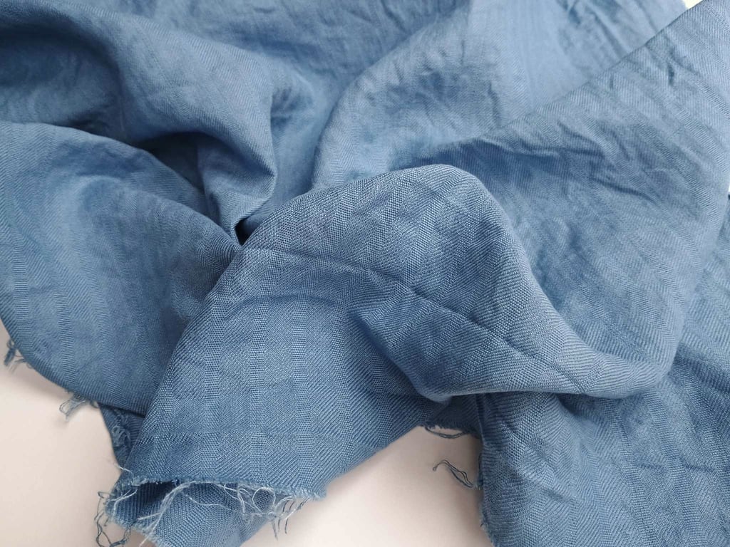 Blue linen fabric - quarter, half or metre