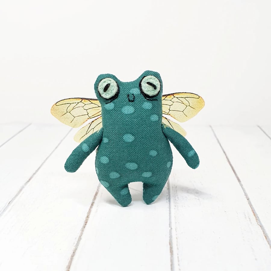 Froggyfly in Teal Dots