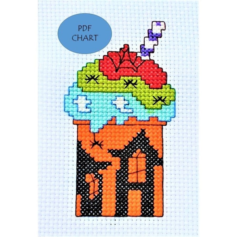Halloween Drink 'if you dare' Cross Stitch Chart (Digital Download PDF)