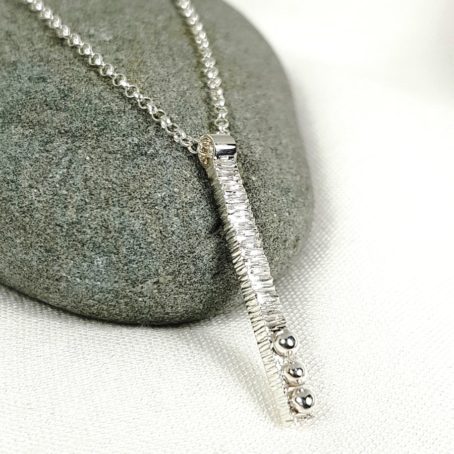 Minimalist Sterling Silver Bar Necklace