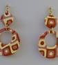 Neutral Mosaic – Handmade Polymer Clay Earrings