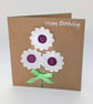 Handmade  birthday card with pretty daisy embellishments with verse for her