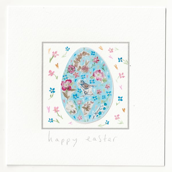 pretty painted Easter egg card