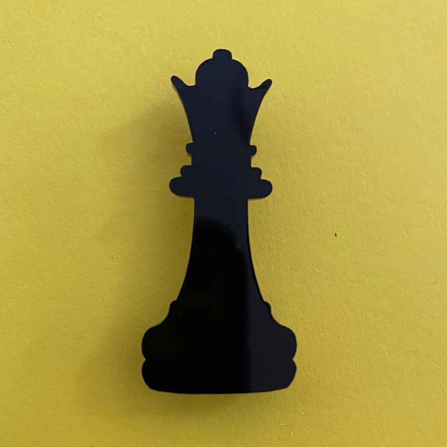Queen chesspiece acrylic brooch