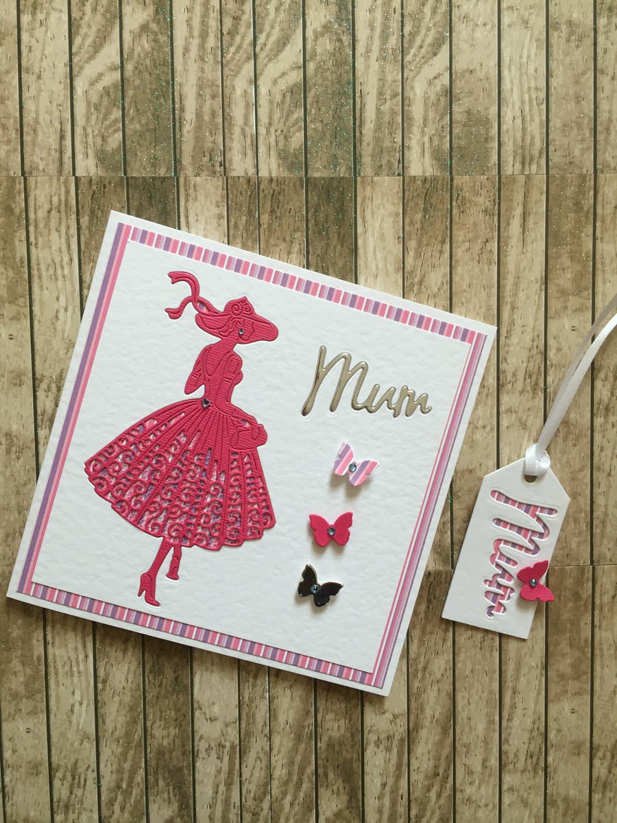 Handmade Mum card, Mother’s Day, birthday card, thank you