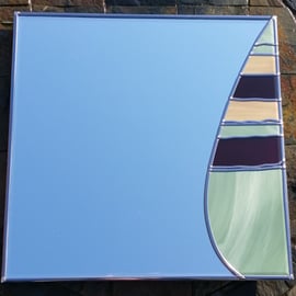 Sail is a 30cm Stained Glass Effect Led Design Wall Mirror 