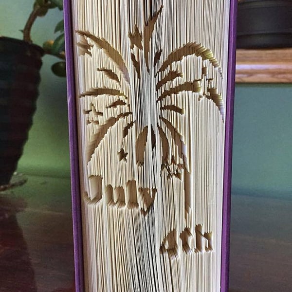 4th July Book Folding Pattern CUT & FOLD - EMAILED PDF PATTERN