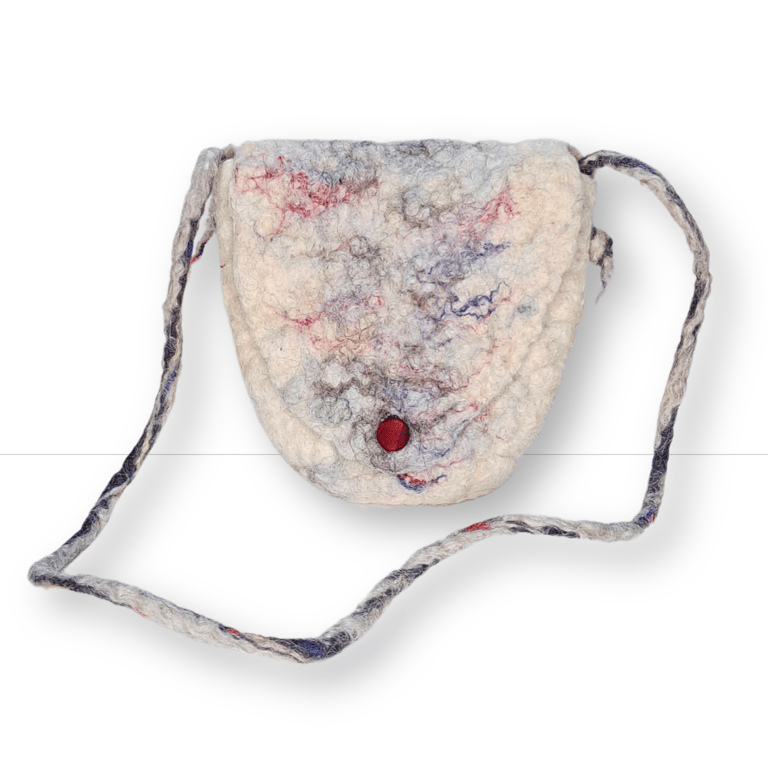Small felt shoulder bag