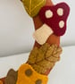 Autumn Felt wreath - acorns and toadstools  - Image 4
