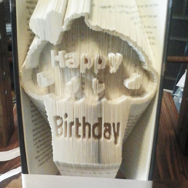 Happy Birthday Cupcake or Muffin COMBI Book Folding Pattern -EMAILED PDF PATTERN