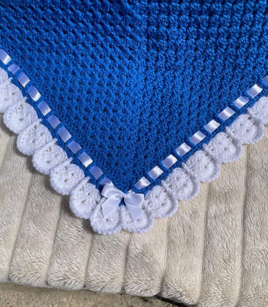 Crocheted baby blanket 