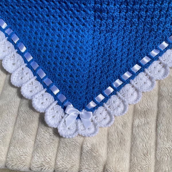 Crocheted baby blanket 