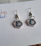 A Pair of Letter "D" Beadwork Earrings - Image 3