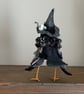 Witchy Blackbird Spun Cotton Art Doll - Image 4
