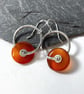 Sterling silver and carnelian  earrings
