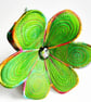 Flower Green Textile Art Flower - Image 1