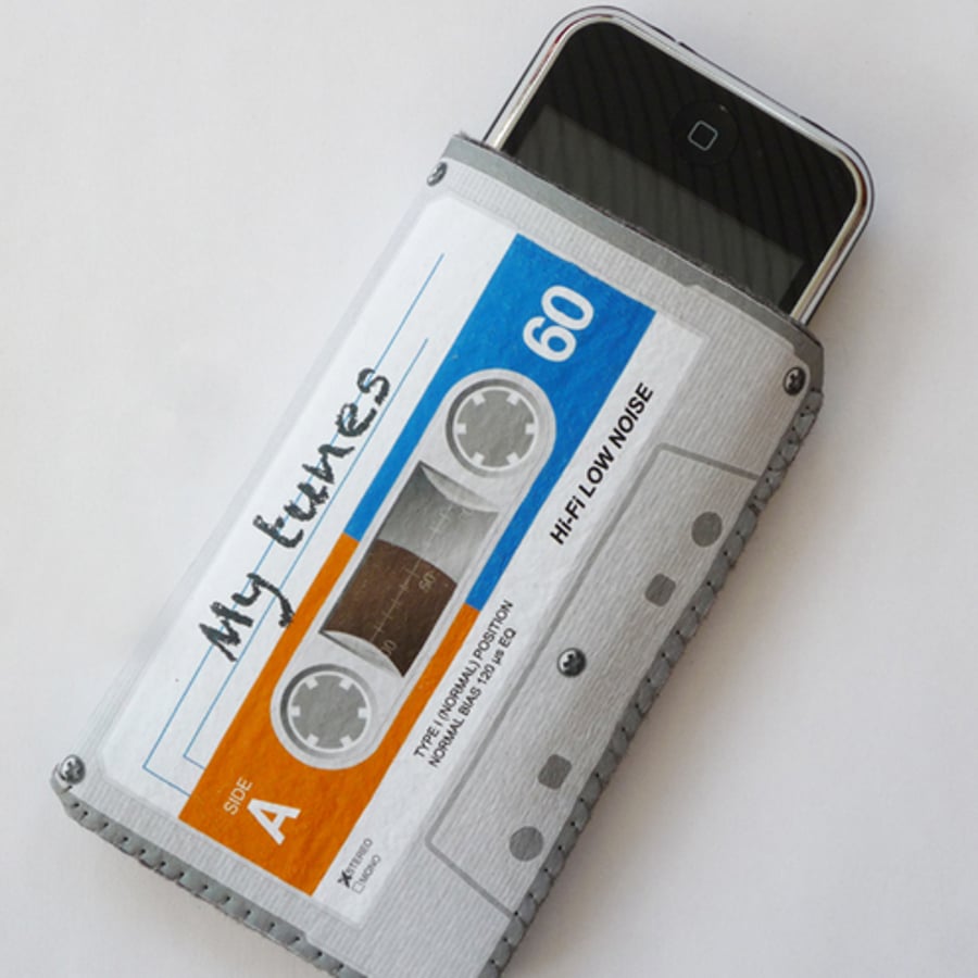 Image of Grey Cassette Tape iPhone Case