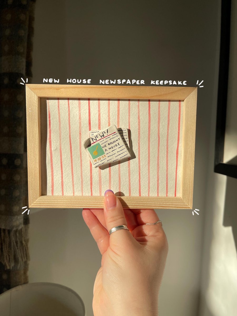 Framed First Home Newspaper Keepsake - Personalised Moving In Gift
