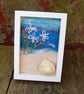 Coastal Art Needle felted and hand embroidered  framed picture - Seashore Scene - Image 1