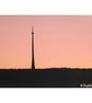 Emley Moor Tower at Dawn Painting - Yorkshire scene on small canvas - Image 1