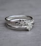 One Silver Forget-Me-Not Stack Ring - Image 2