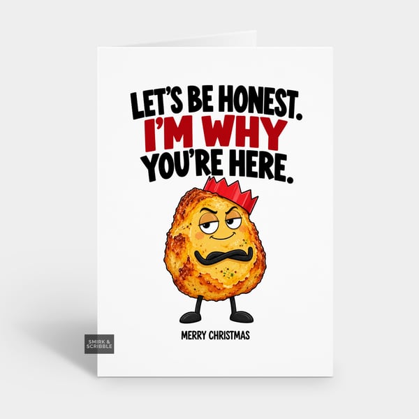 Funny Christmas Card For Him Or Her - Roast Potato