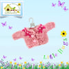 Pink Yoked Cardigan to fit the Little Hugs dolls and Baby Daisy