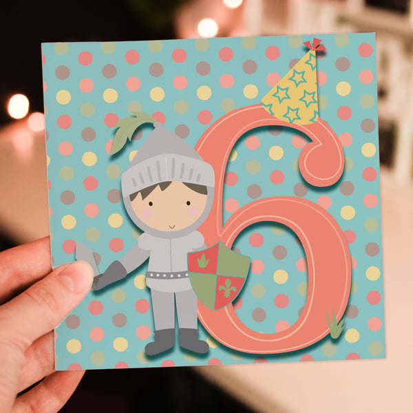 Boy’s 6th birthday card