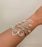 Silver Armlet, spiral and Celtic design upper arm cuff, celtic swirl armcuff,  - Image 8