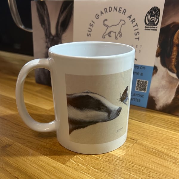 Badger & Butterfly Mug