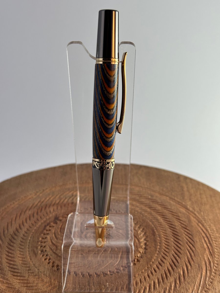 Wooden multicolored ball point pen