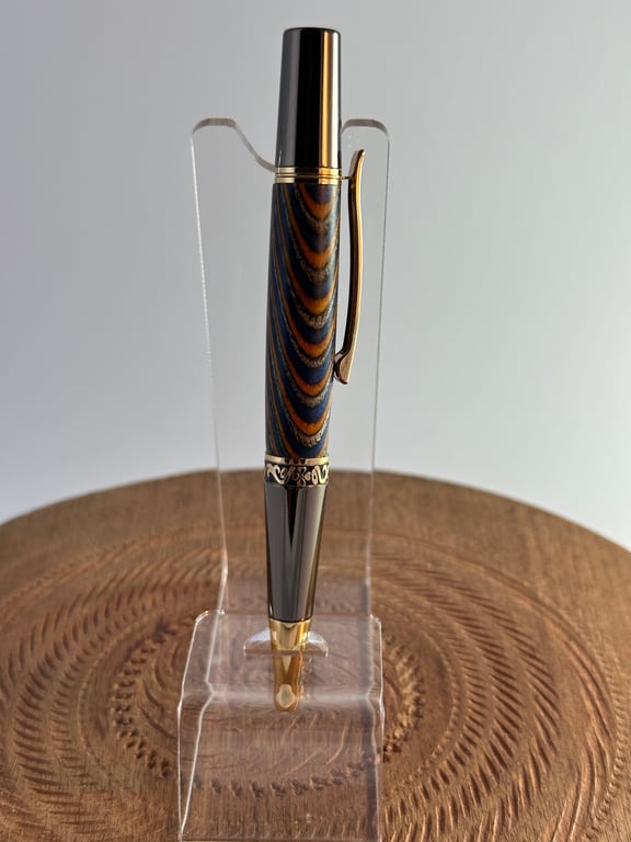 Wooden multicolored ball point pen