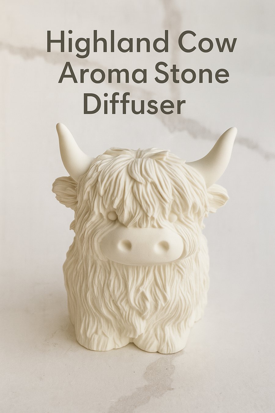 Highland Cow Aroma Stone Diffuser – Handmade Plaster Scent Stone
