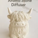 Highland Cow Aroma Stone Diffuser – Handmade Plaster Scent Stone