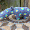 Crochet Hippo stuffed animal toy