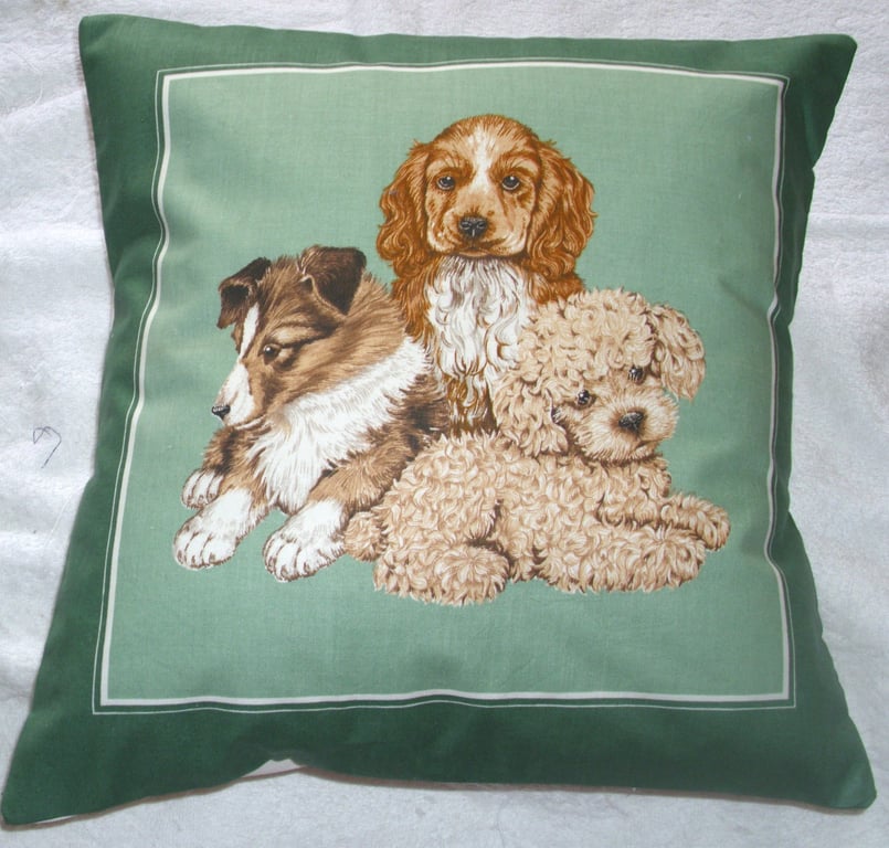 Puppy dogs waiting for some fun cushion 