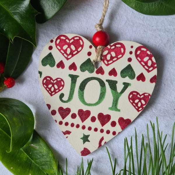 Emma Bridgewater design Joy Christmas decoration decoupage decor letterbox gift