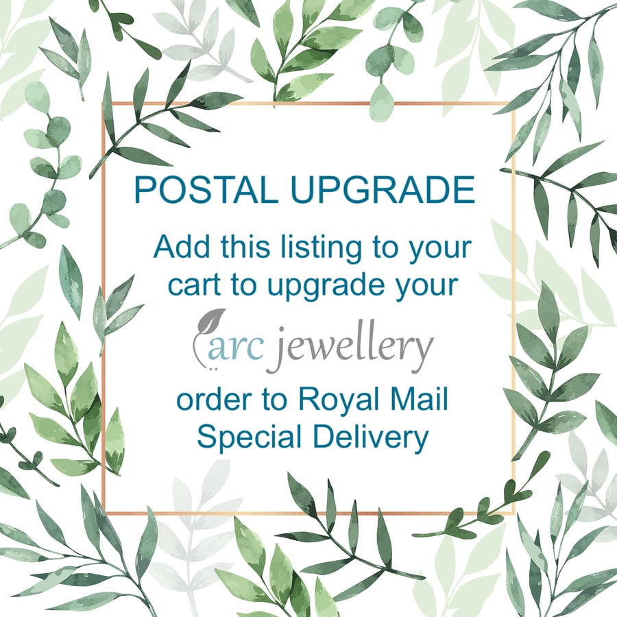 Postage Upgrade to Royal Mail SPECIAL DELIVERY