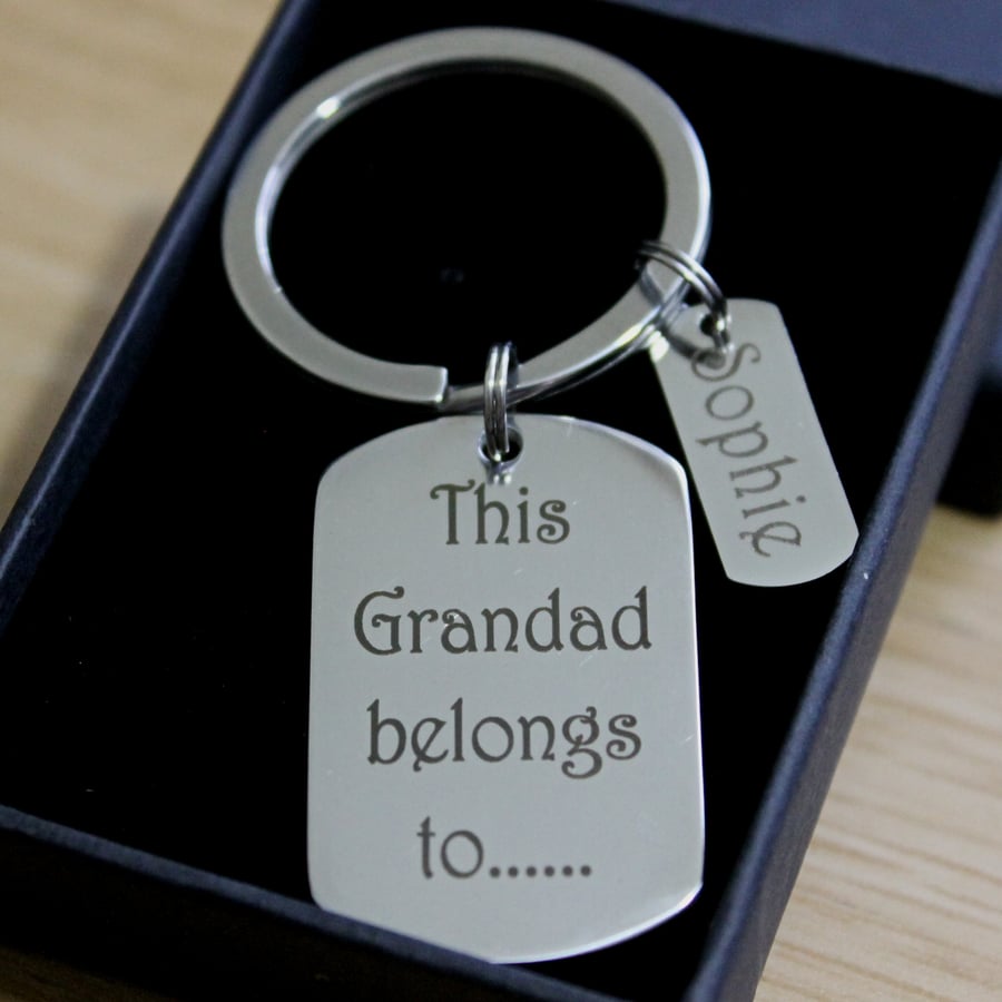 This Daddy Grandad Belongs To...Personalised Engraved Gifts Christmas Birthday
