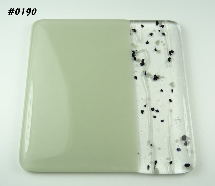 Grey fused glass coaster, 9cm, 6mm thick, handcrafted (0190)