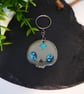 Yin Yang Mystic Skull  Shrink Plastic and Resin Keyring - Image 1