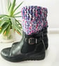 Lilac Pink Boot Cuffs, Crochet Ankle Warmers - Image 2