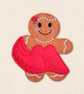 Ballroom Dancing Lady Gingerbread Decoration - Embroidered Dance Character