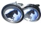 Black Stallion cufflinks, presentation box, gift wrapped, free shipping Ref 8599 - Image 1