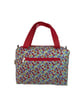 Large wash bag in Liberty cotton, floral toiletries bag with handles and pocket.