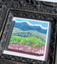 The Storm over the Hills - Original miniature collage. Framed  - Image 4