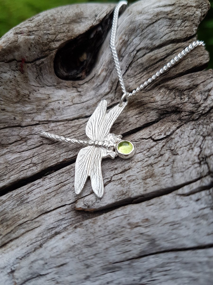Dragonfly with Gemstone Necklace medium