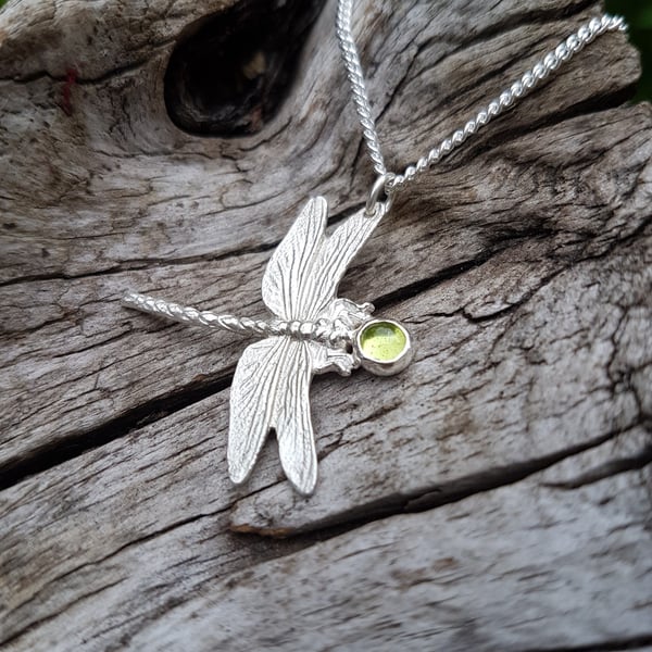 Dragonfly with Gemstone Necklace medium