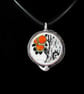 PENDANT VINTAGE CHINA BROKEN CERAMICS NECKLACE - Image 1
